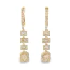 Geometric Diamond Dangle Earrings