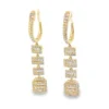 Geometric Diamond Dangle Earrings