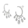 Diamond Crescent Dangle Earrings
