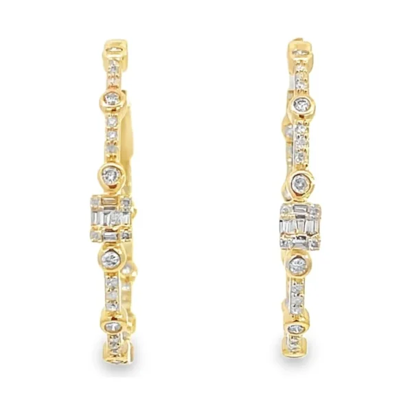 Diamond Accent Hoop Earrings