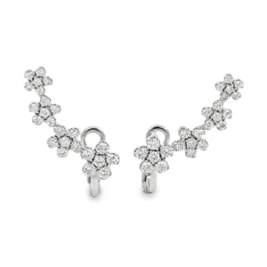 Floral Diamond Ear Crawlers