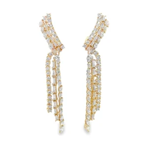 Diamond Cascade Dangle Earrings