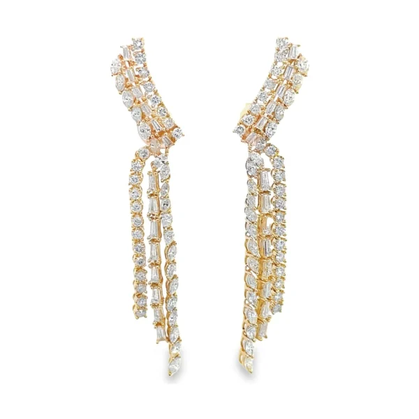 Diamond Cascade Dangle Earrings