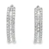 Baguette Diamond Hoop Earrings