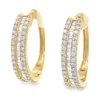 Baguette Diamond Hoop Earrings