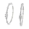 Diamond Bezel Hoop Earrings
