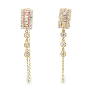 Baguette Diamond Drop Earrings