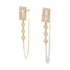 Baguette Diamond Drop Earrings