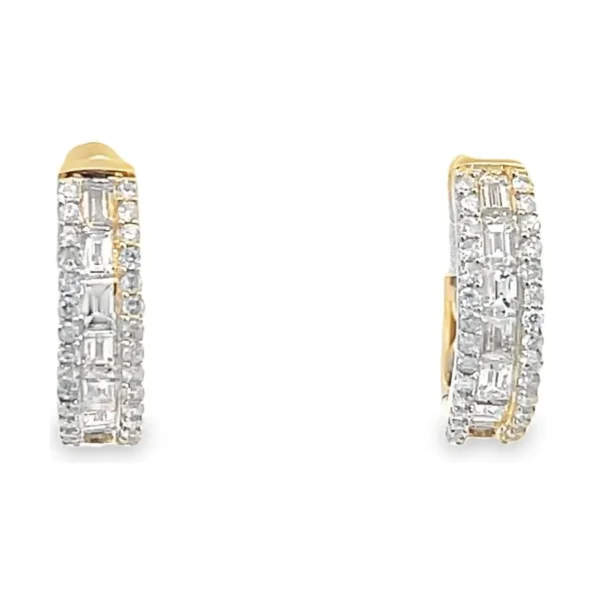 Baguette Diamond Hoop Earrings