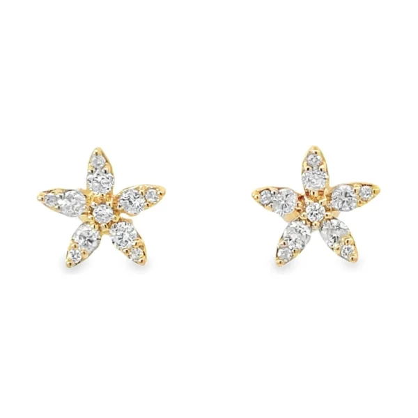 Star Diamond Stud Earrings