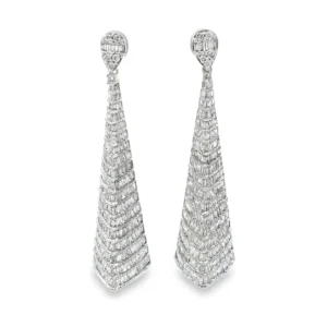 Tapered Diamond Dangle Earrings