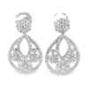 Diamond Teardrop Dangle Earrings
