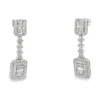 Diamond Halo Dangle Earrings