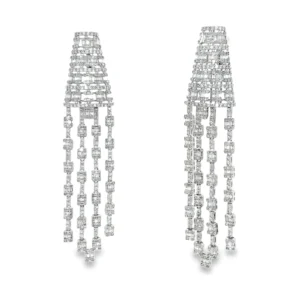 Diamond Tassel Dangle Earrings