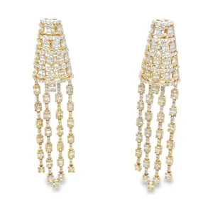Diamond Fringe Dangle Earrings