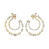 Diamond Floral Dangle Earrings