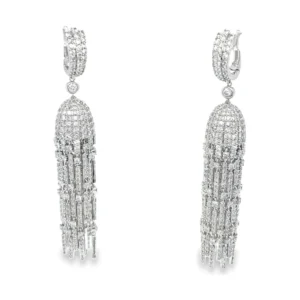 Diamond Tassel Dangle Earrings