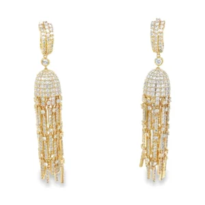 Diamond Tassel Dangle Earrings