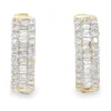 Baguette Diamond Huggie Earrings