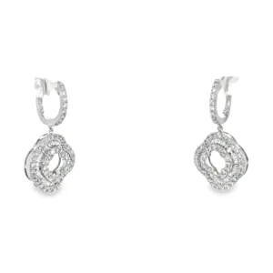 Clover Diamond Dangle Earrings