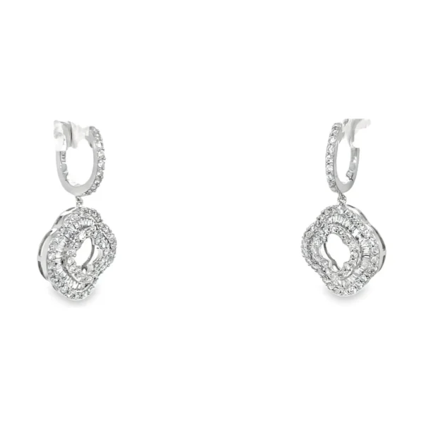 Clover Diamond Dangle Earrings