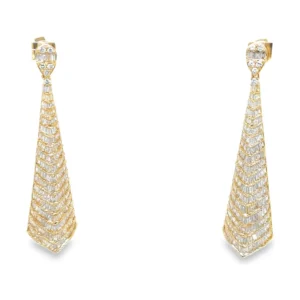 Tapered Diamond Dangle Earrings