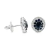 Oval Sapphire Halo Earrings