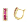 Ruby Diamond Hoop Earrings
