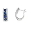 Sapphire Diamond Hoop Earrings