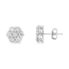 Diamond Cluster Stud Earrings