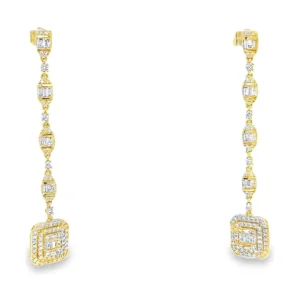 Diamond Dangle Drop Earrings
