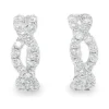 Twisted Diamond Huggie Earrings
