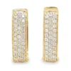 Pave Diamond Hoop Earrings