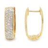 Pave Diamond Hoop Earrings