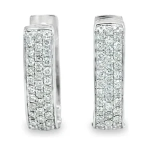 Pave Diamond Huggie Earrings