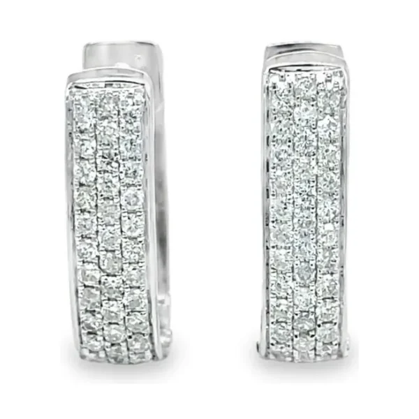 Pave Diamond Huggie Earrings