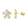 Floral Diamond Stud Earrings