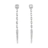 Diamond Linear Dangle Earrings
