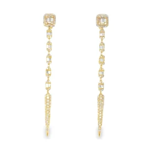 Diamond Dangle Drop Earrings