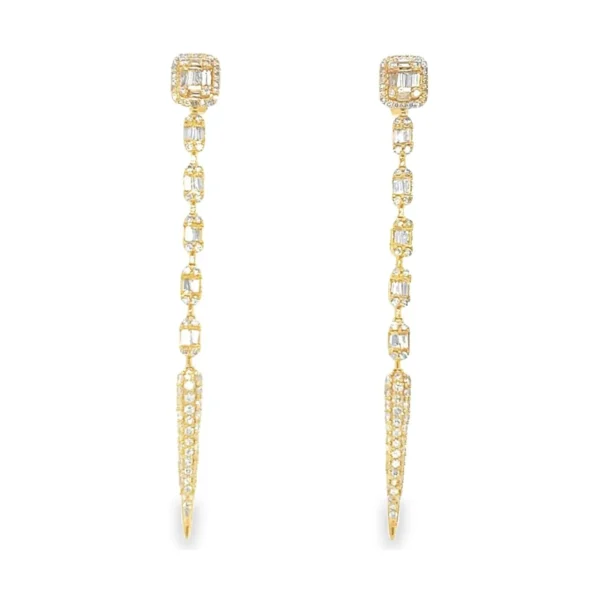Diamond Dangle Drop Earrings