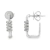 Square Diamond Hoop Earrings