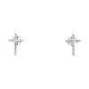 Diamond Cross Stud Earrings