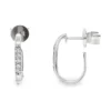 Diamond Huggie Hoop Earrings