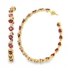 Heart Tourmaline Hoop Earrings