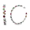 Multicolor Tourmaline Hoop Earrings