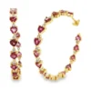 Heart Tourmaline Hoop Earrings
