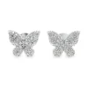 Butterfly Diamond Stud Earrings
