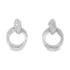 Circle Diamond Dangle Earrings