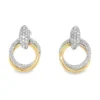 Diamond Circle Dangle Earrings