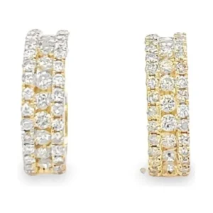 Diamond Huggie Hoop Earrings